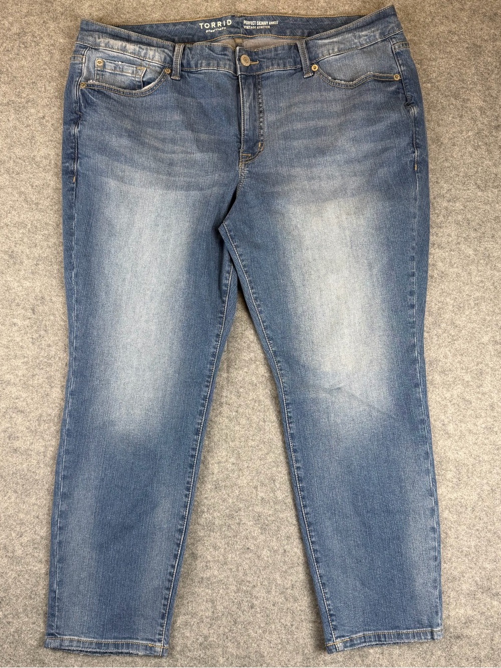 Torrid Perfect Skinny Ankle Jeans Women’s 20R Medium Wash Stretch Denim